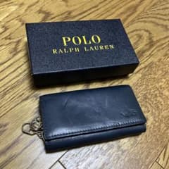 POLO RALPH LAUREN P-207GT 羊革4連キーケース ネイビーのサムネイル