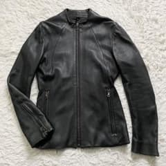 極美品■wjk　ライダースジャケット　シングル　鹿革　ディアスキン　ブラック 極美品□wjk ライダースジャケット シングル 鹿革 ディアスキン
