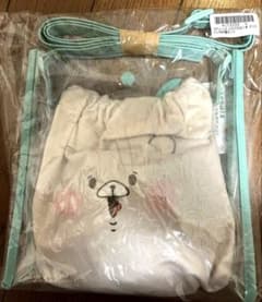 ともだちはくま　クリアバッグ＆巾着セット　グリーン