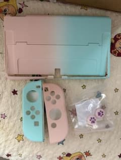 Nintendo Switch カバーケース パステルカラー 肉球キャップ付のサムネイル