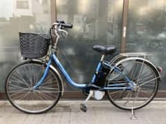 中古電動自転車 パナソニック ビビDX 26インチ ブルー 横浜 №3772