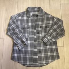 グレー チェック柄 長袖シャツのサムネイル