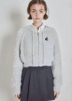 epine エピヌ e shaggy knit zipper hoodie - メルカリ