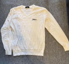 Titleist Men's Golf Wear Knit Sweater, White, Size M