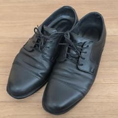 COLE HAAN ブラックレザー ストレートチップドレスシューズ　26.5 COLE HAAN ブラック ストレートチップシューズ 8.5M 本革 - メルカリ