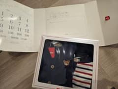 MIKI HOUSE 가디건 긴팔 T셔츠 팬츠 3점 세트 출산 축하