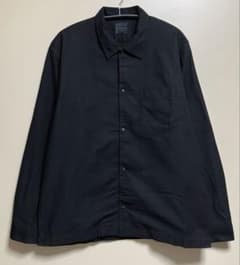 無印良品 ボックスシルエット シャツ L スナップボタン 黒