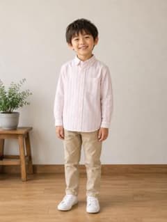 【送料込】ZARA kids ストライプ柄 長袖シャツ 116cm新品未使用のサムネイル