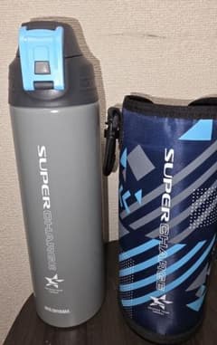 SUPER CHARGE 水筒 グレー 青 幾何学模様のサムネイル