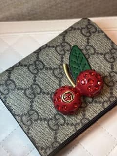 正規品 新品未使用 GUCCI チェリー さくらんぼ 二つ折り財布 グッチ