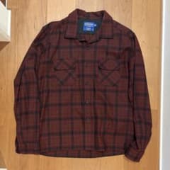 PENDLETON 150周年記念 オンブレチェック オープンカラーシャツ Lのサムネイル