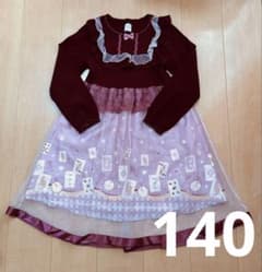 axes femme kids ワンピース アリス風　発表会　結婚式　140cmのサムネイル