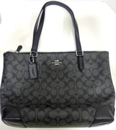 COACH コーチ シグネチャー トートバッグ ショルダーバッグ ブラックのサムネイル
