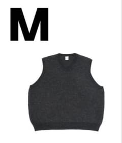 Ovy Cotton Wool V-neck Knit Vest チャコール OVY Cotton Wool V-neck Knit Vest - メルカリ