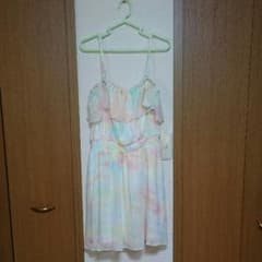 まみむ様専用  夢展望オフショル ワンピース ダイダイ柄大きいサイズのサムネイル