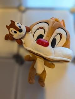 ディズニー公式 デールファンキャップ ＆チップ くっつきぬいぐるみ