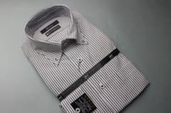 完全ノーアイロン　i-Shirt　M(39-82)ブラウン　BD長袖ワイシャツ