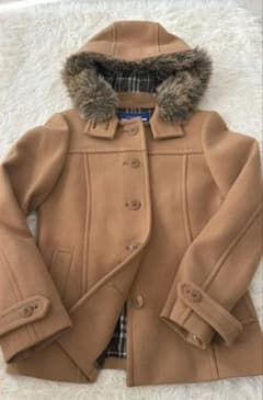 バーバリーブルーレーベル ショートコート 38 キャメル BURBERRY