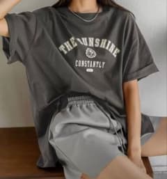 ロゴプリント 半袖Tシャツ グレーXSのサムネイル