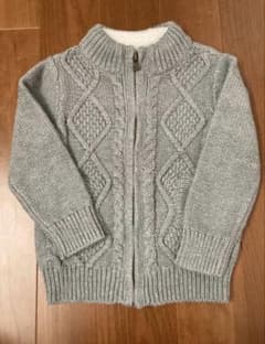 baby GAP グレー ケーブルニット カーディガン 100‼️のサムネイル