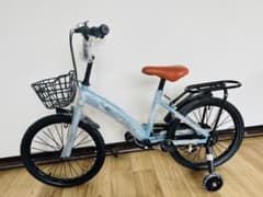 栃木引取限定】子供用自転車 18インチ 補助輪付き・光るホイール 