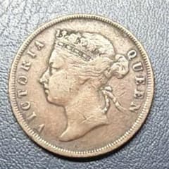 1888年 イギリス海峡植民地 1セント ヴィクトリア女王 外国硬貨旧硬貨