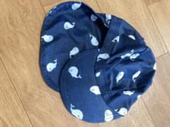 クジラ柄 水泳帽子 フラップ付きのサムネイル