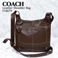 상태매우좋음 코치 COACH 가죽 숄더백 대각선 걸이 다크 브라운