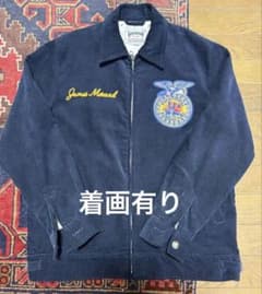 FFAジャケット HOUSTON コーデュロイ 刺繍 ネイビー】サイズM - メルカリ