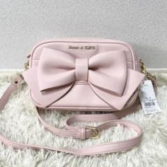 メゾンドフルール ショルダーバッグ ポシェット リボン レザーピンクのサムネイル