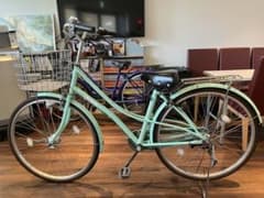 ライトグリーン シティサイクル 前カゴ 名古屋市名東区引き取り限定