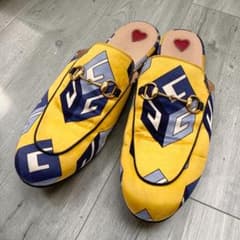 GUCCI・グッチ・ミュール・プリンスタウン・ホースビット・サテン
