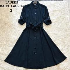極美品✨ラルフローレン ダブルフェイスジョーゼットワンピース ベルト