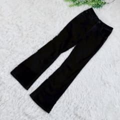 GU (ジーユー) Flare Jeans, Black Denim, Size XS (Rare Size)
