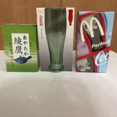 新品未使用 コカ・コーラ レトロ ボトル＆綾鷹 オリジナルグラス まとめ売りのサムネイル