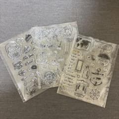 [美品] クリアスタンプ 3枚セット ティータイム 秋 旅行のサムネイル