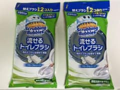 スクラビングバブル 流せるトイレブラシ 替え 12個入×2個セットのサムネイル