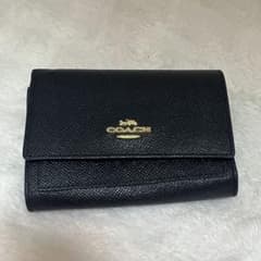 COACH ブラック 二つ折り財布 - メルカリ