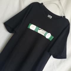 UNIQLO 창간 50주년 콜라보레이션 티셔츠 유유 백서 도어 욕동생 만화 애니메이션 블랙