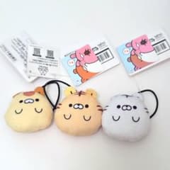 【3点セット】おもちどうぶつえん　ぬいぐるみヘアゴム