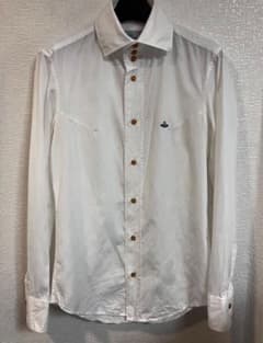 vivienne westwood man 44 ホワイトシャツ ブラウンボタンのサムネイル