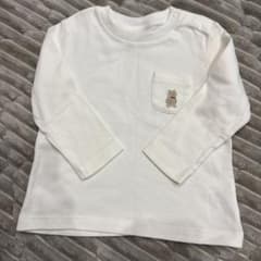 UNIQLO ベビー 長袖Tシャツ 90cm クマ刺繍 - 2