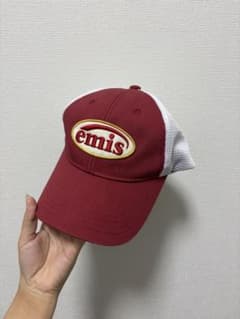 emis ベースボールキャップ メッシュ レッド