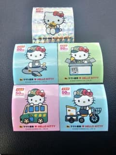 ヤマト運輸 ハローキティ 50周年記念 ステッカー 5種セットのサムネイル