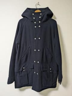 ササフラス/SASAFRAS ネイビー ウール フーデッドコート L ササフラス/SASAFRAS ネイビー ウール フーデッドコート L - メルカリ