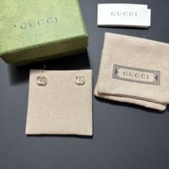 GUCCI グッチ 箱つき ダブルG マーモント アラベスク 両耳ピアス 