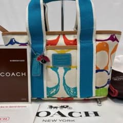 【未使用品/タグ付/付属品完備】コーチ スクリブル ハンドバッグ シグネチャー 未使用品/タグ付/付属品完備】コーチ スクリブル ハンドバッグ