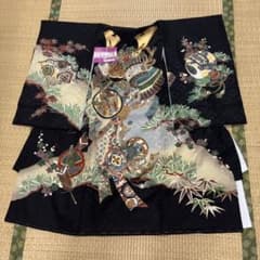 産着 熨斗目 0歳用 お宮参り 兜 綸子 新品のサムネイル