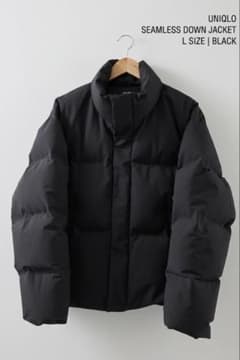 完売 UNIQLO シームレスダウン ジャケット Ｌ 黒 シームレスダウンジャケット Lサイズ ブラック/UNIQLO - メルカリ