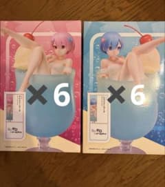 라운드 원 한정 리제로 램 렘 피규어 각 6개 12개 세트